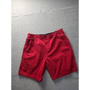 US Polo Assn Mens Red Cotton Blend Drawstring Casual Shorts Size M 110583EA